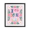 Stupell Industries Floral I Love Books Framed Print Under Glass, design by Vanessa Stoilova